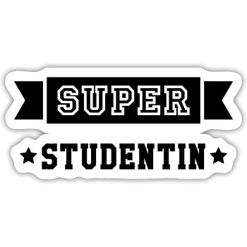 Student Studentin Studien Studenten Universität - Sticker Größe S (10 x 10 cm) - Mattweiß - Vorne