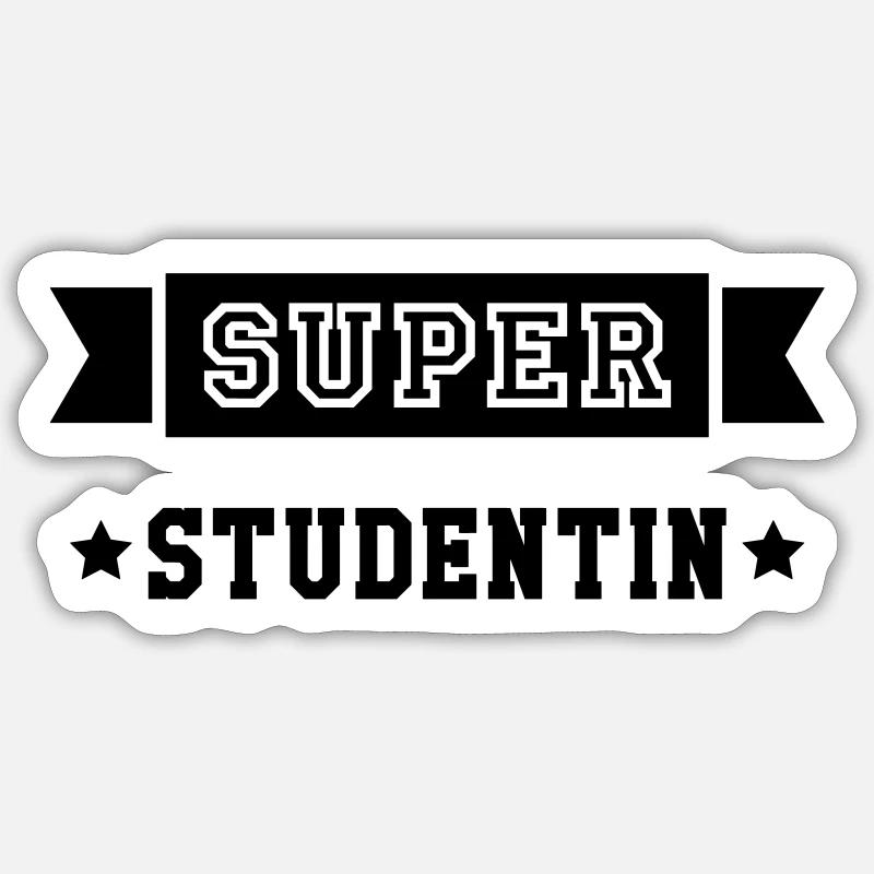 Student Studentin Studien Studenten Universität - Sticker Größe S (10 x 10 cm) - Mattweiß
