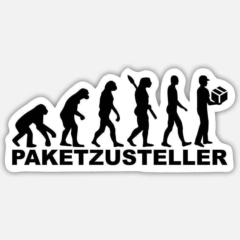 Paketzusteller - Sticker Größe S (10 x 10 cm) - Mattweiß