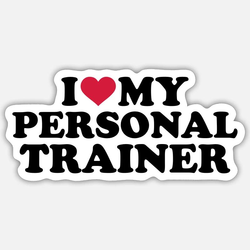 Personal Trainer - Sticker Größe S (10 x 10 cm) - Mattweiß