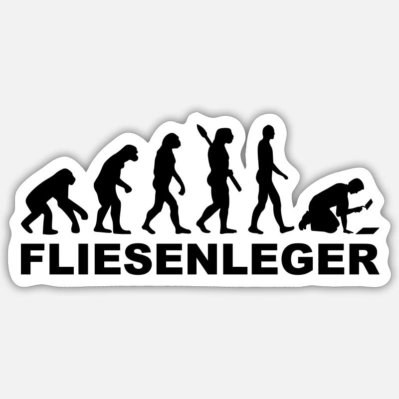 Fliesenleger Sticker Größe S (10 x 10 cm)