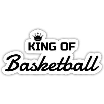 Basketball - Basket ball - Basket-ball - Baskette - Sticker size S (10 x 10 cm) - white matte - Front