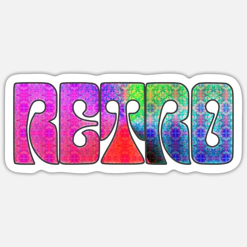 Retro J - Sticker size S (10 x 10 cm) - white matte