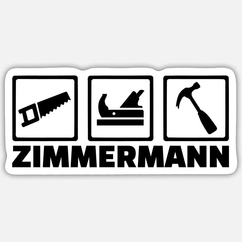 Zimmermann Sticker Größe S (10 x 10 cm)
