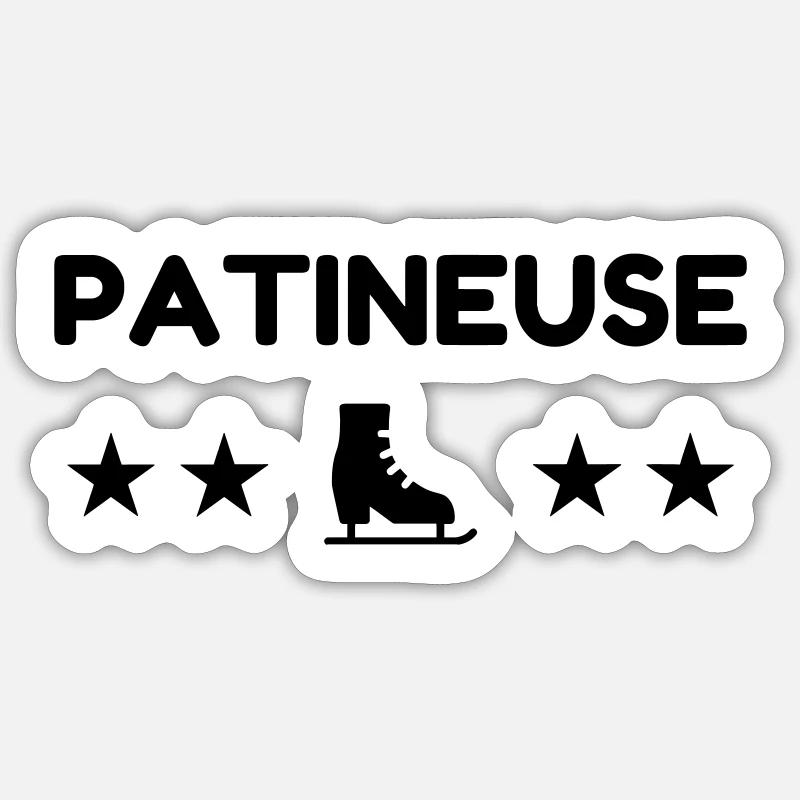 Ice Skating Skater Eislaufen Eisläufer Patinage Sticker size S (10 x 10 cm)