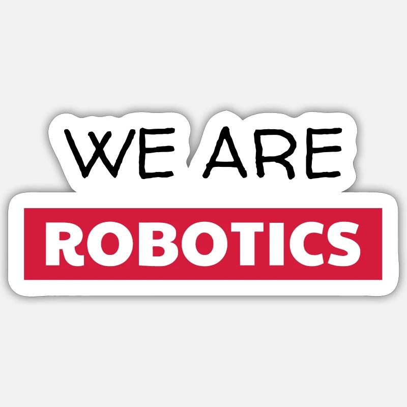 Robotik / Roboter / Robot / Robotics - Sticker Größe S (10 x 10 cm) - Mattweiß
