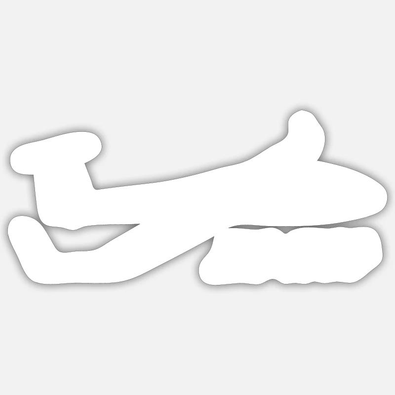 DG1000 Glider Gliding Pilot Glider - Sticker size S (10 x 10 cm) - white matte