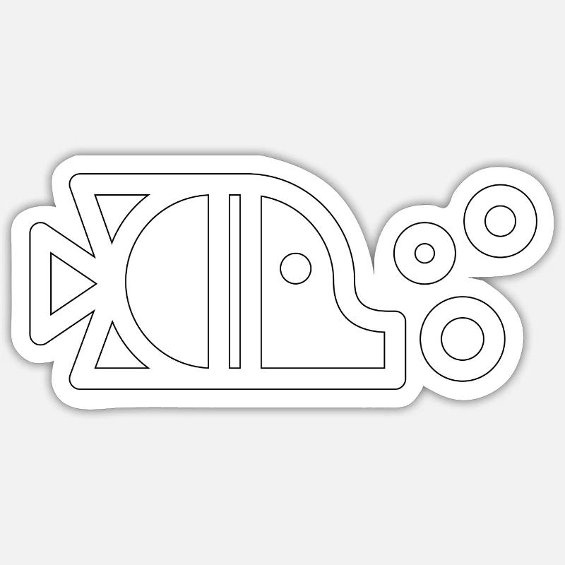 Fisch Tier Wasser Comic Geschenk Idee Lebewesen Sticker Größe S (10 x 10 cm)