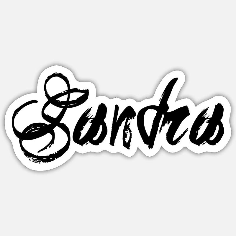 Sandra - Sticker Größe S (10 x 10 cm) - Mattweiß