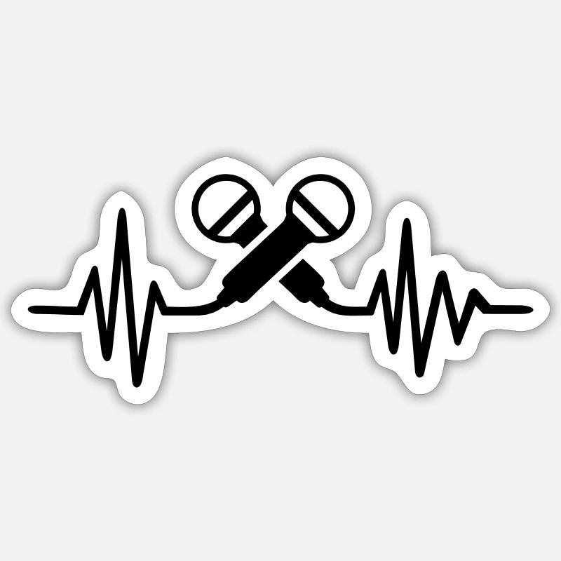 Mikrofon Sticker Größe S (10 x 10 cm)