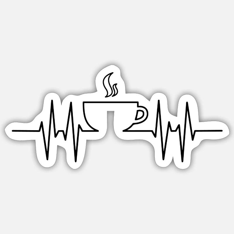 Coffee - Sticker size S (10 x 10 cm) - white matte