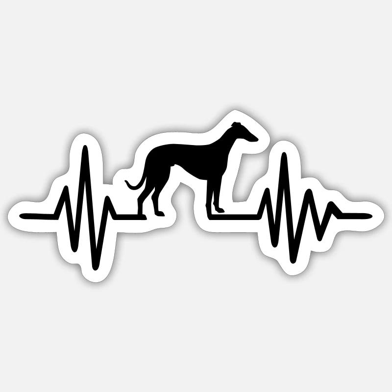 Greyhound - Sticker size S (10 x 10 cm) - white matte