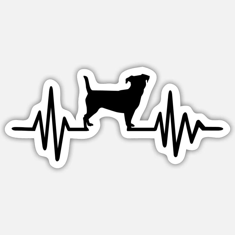 Jack Russell - Sticker Größe S (10 x 10 cm) - Mattweiß