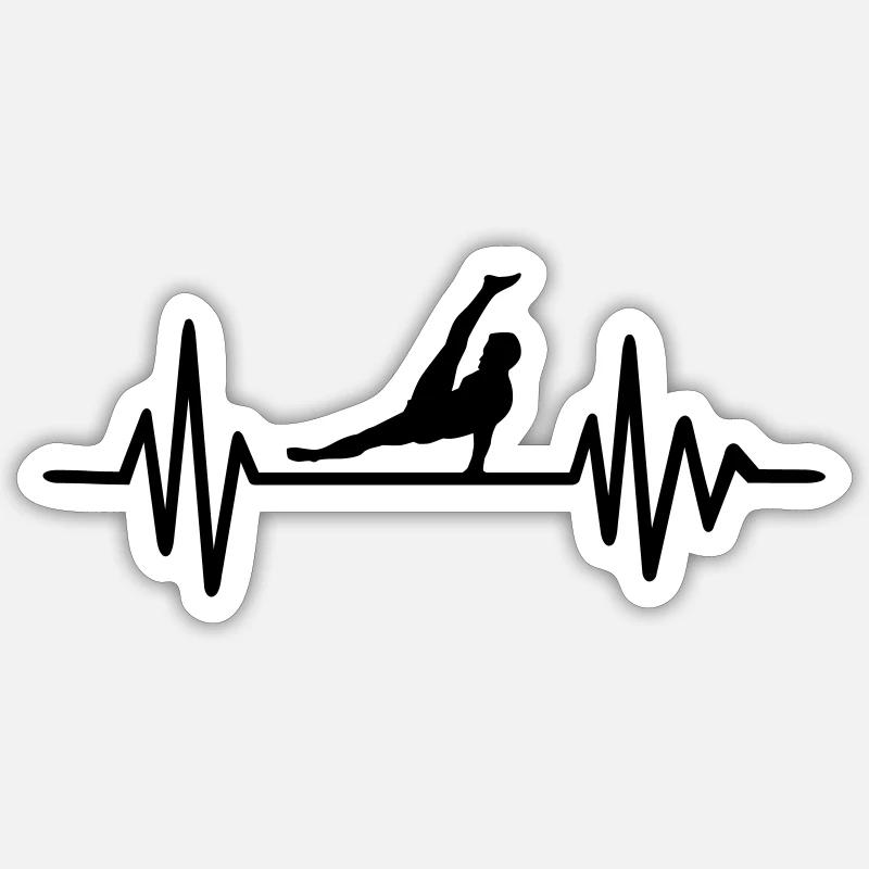 Turnen - Sticker Größe S (10 x 10 cm) - Mattweiß