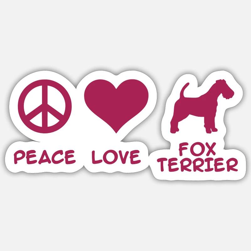 Fox Terrier Sticker Größe S (10 x 10 cm)