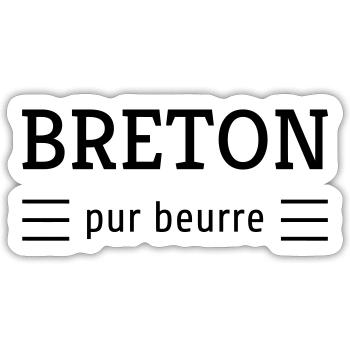 Bretagne / Breton / Bretonne / BZH / Breizh - Sticker taille S (10 x 10 cm) - blanc mat - Devant