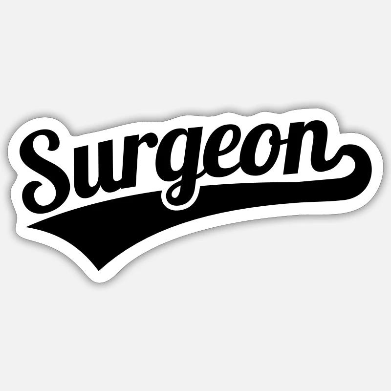 Surgeon - Sticker size S (10 x 10 cm) - white matte