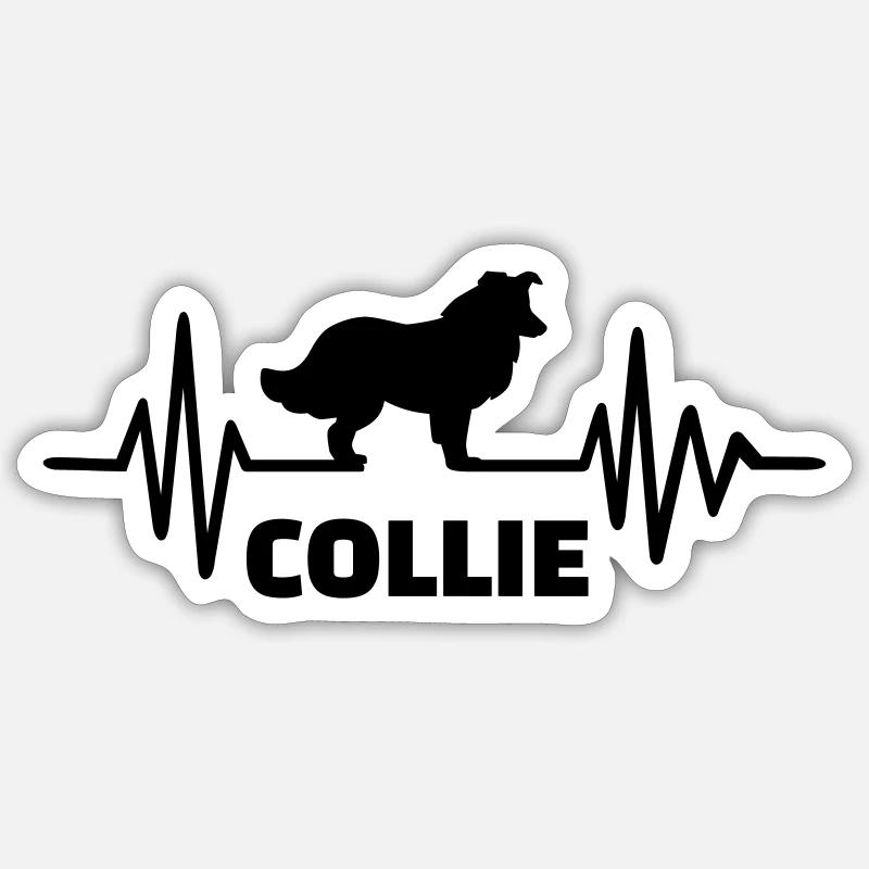 Collie - Sticker size S (10 x 10 cm) - white matte