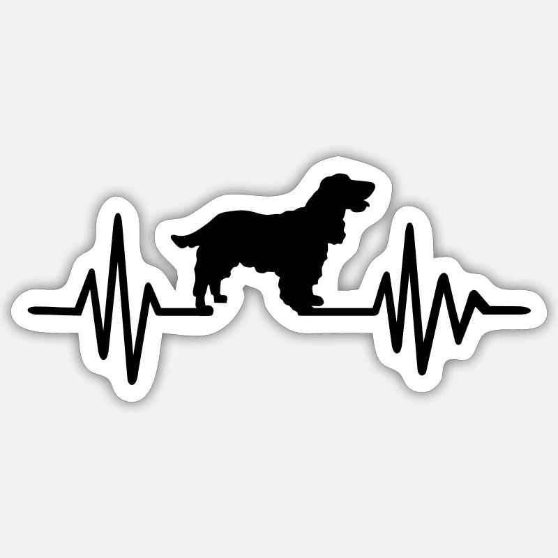 Cocker Spaniel - Sticker Größe S (10 x 10 cm) - Mattweiß