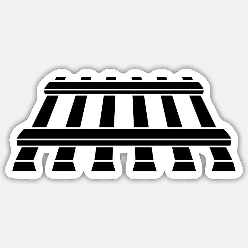 Logo Symbol Gleis - Sticker Größe S (10 x 10 cm) - Mattweiß
