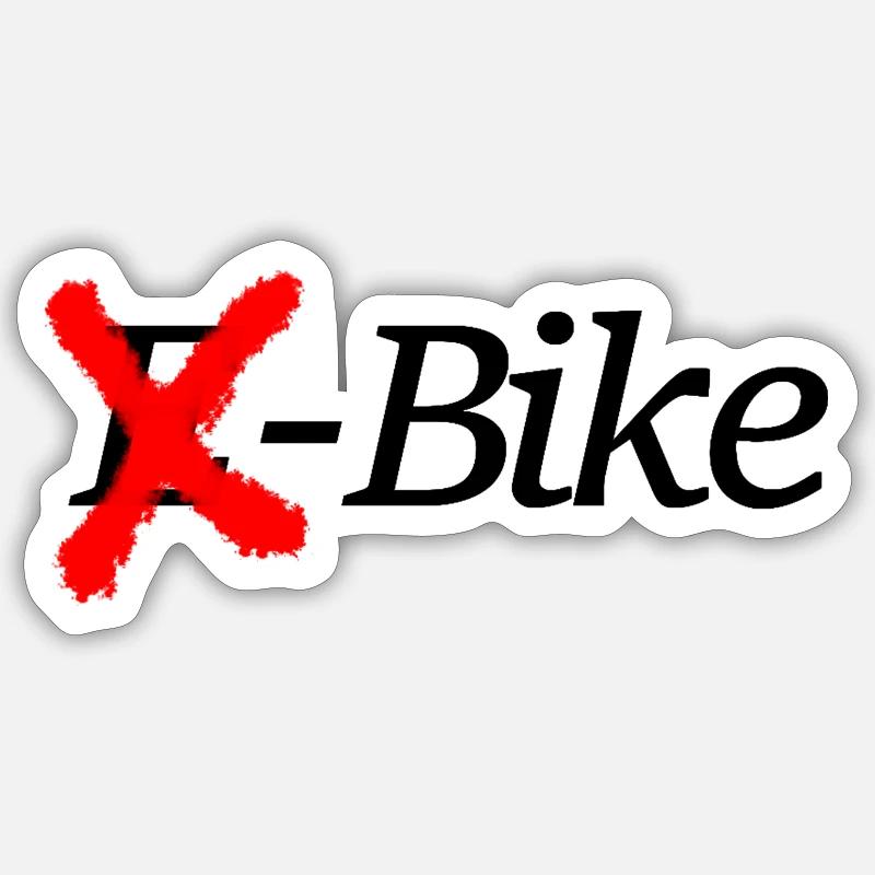 Pas de vélo cadeau e-bike - Sticker taille S (10 x 10 cm) - blanc mat