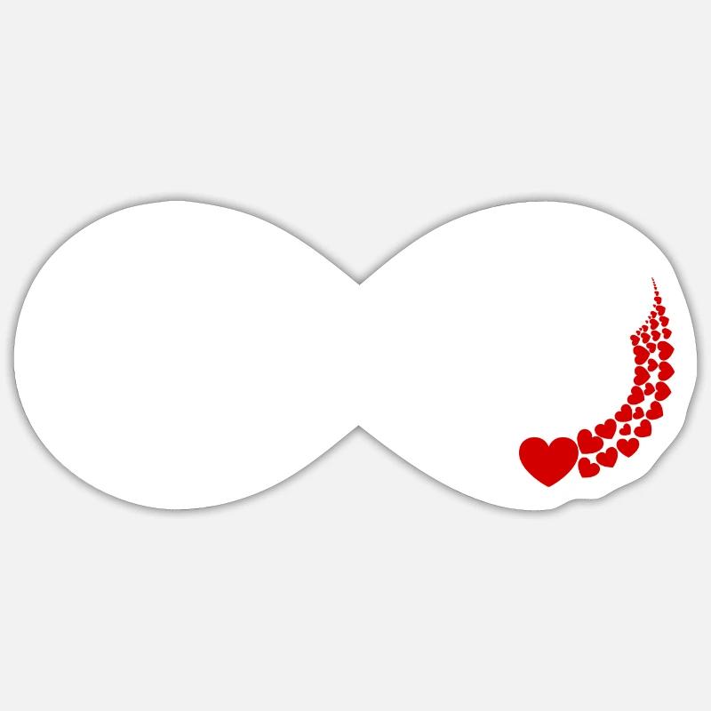 Infinity Love - Sticker Größe S (10 x 10 cm) - Mattweiß