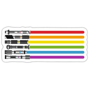 Lightsabers - Sticker size S (10 x 10 cm) - white matte - Front
