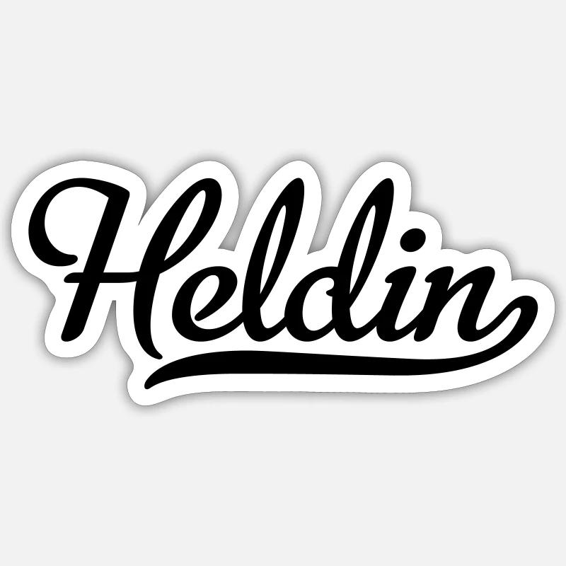 Heldin - Sticker Größe S (10 x 10 cm) - Mattweiß