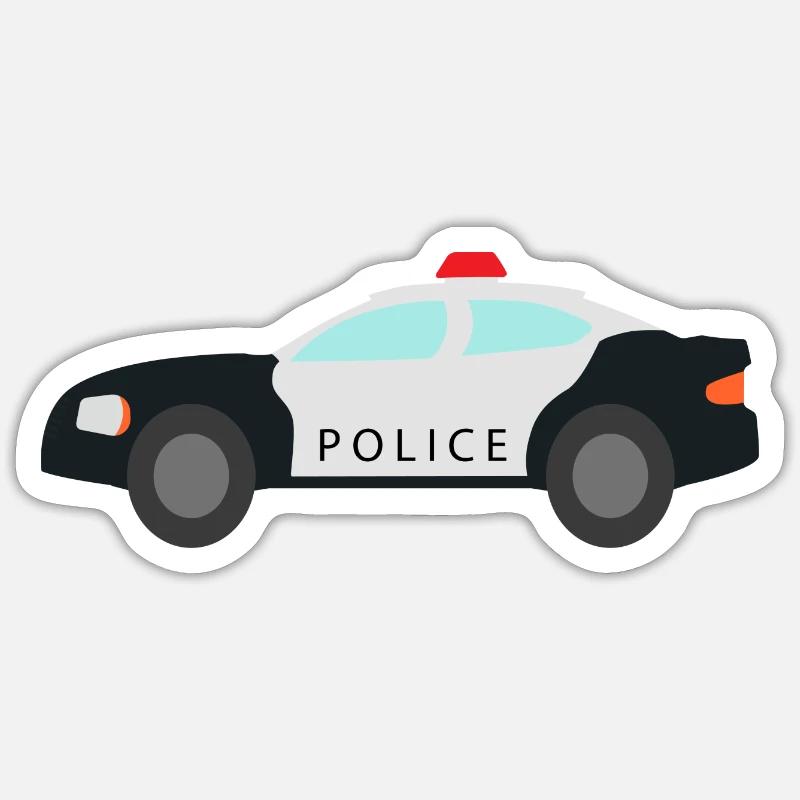 Polizei Auto Sticker Größe S (10 x 10 cm)
