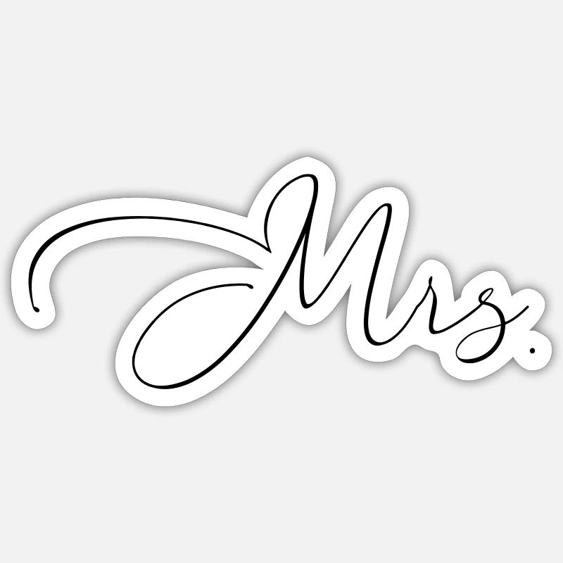 Mme . - Sticker taille S (10 x 10 cm) - blanc mat
