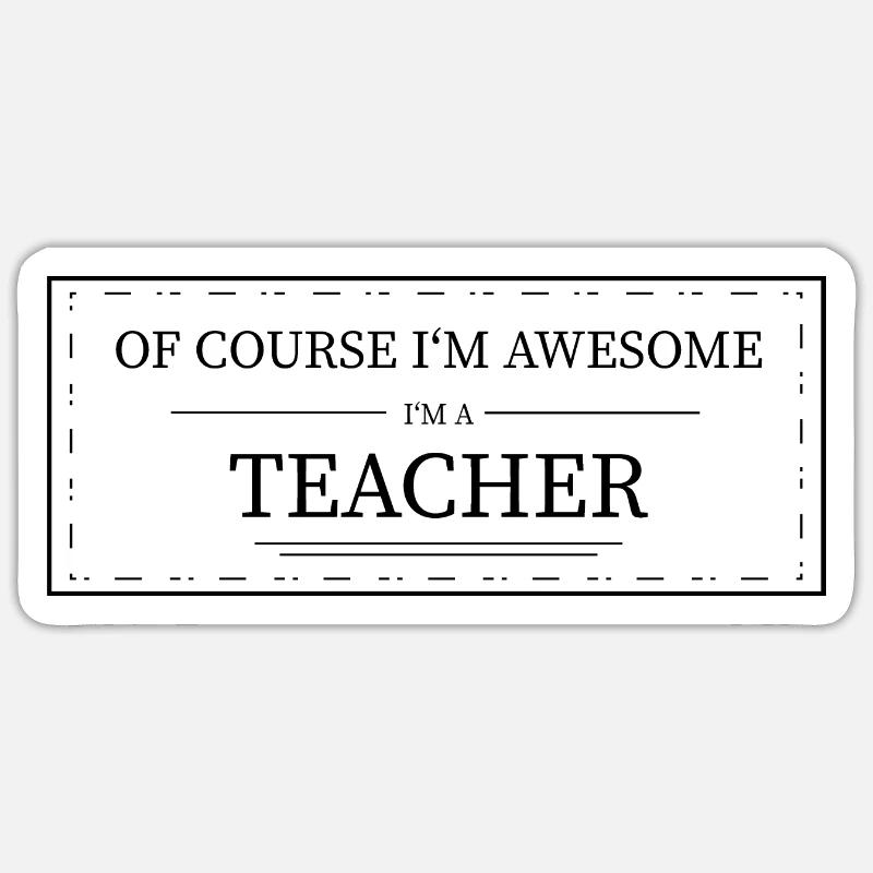 Prof - Sticker taille S (10 x 10 cm) - blanc mat