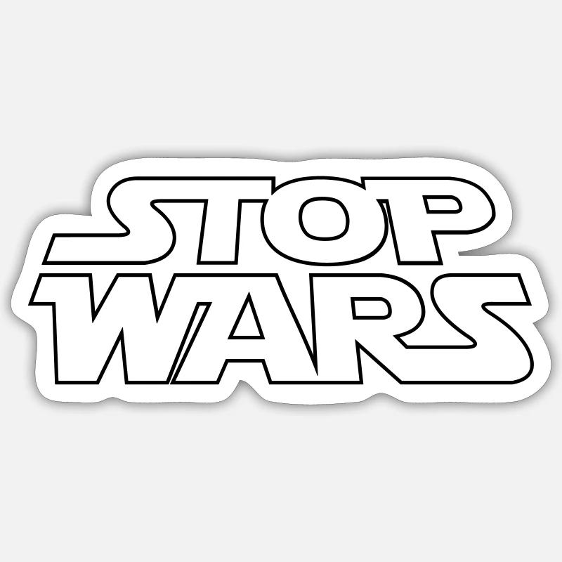 War opponents Stop Wars - Sticker size S (10 x 10 cm) - white matte