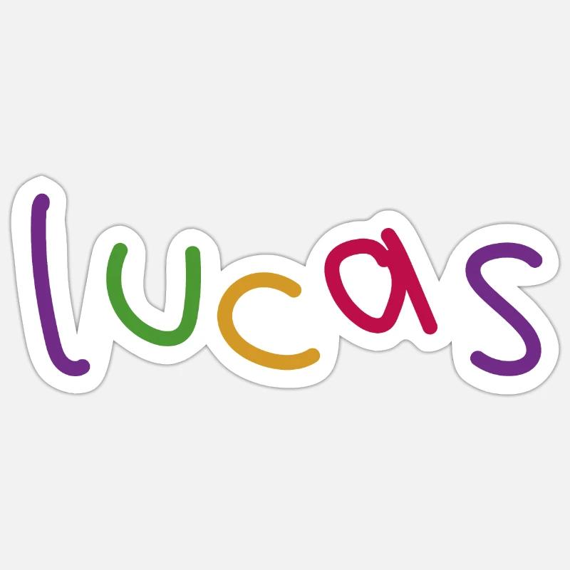 Lucas - Sticker size S (10 x 10 cm) - white matte