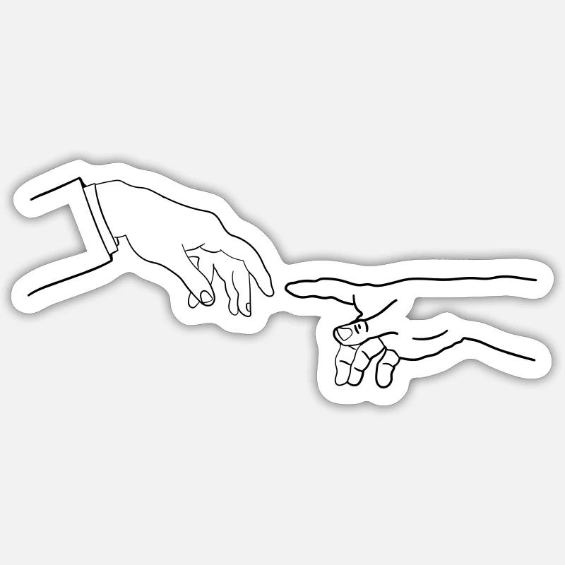 Die Erschaffung Adams Sticker Größe S (10 x 10 cm)