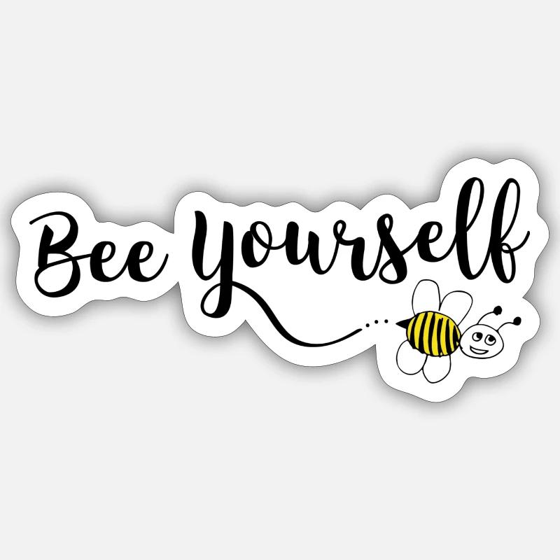 Sei du selbst - Sticker Größe S (10 x 10 cm) - Mattweiß