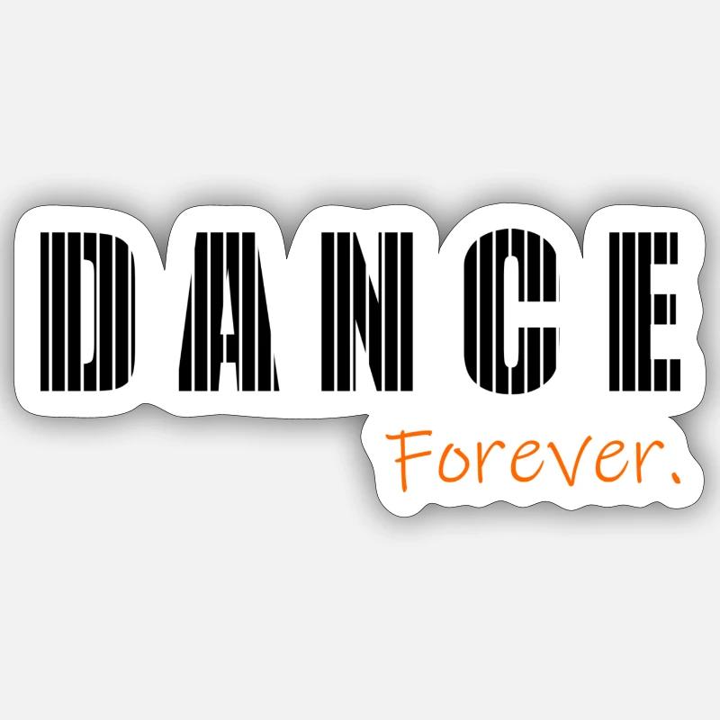 DANCE. DANSE. SPORT - Sticker taille S (10 x 10 cm) - blanc mat
