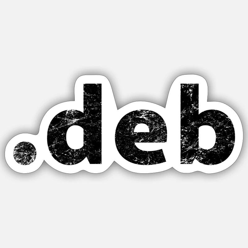 Paquet de programmes Debian - Sticker taille S (10 x 10 cm) - blanc mat