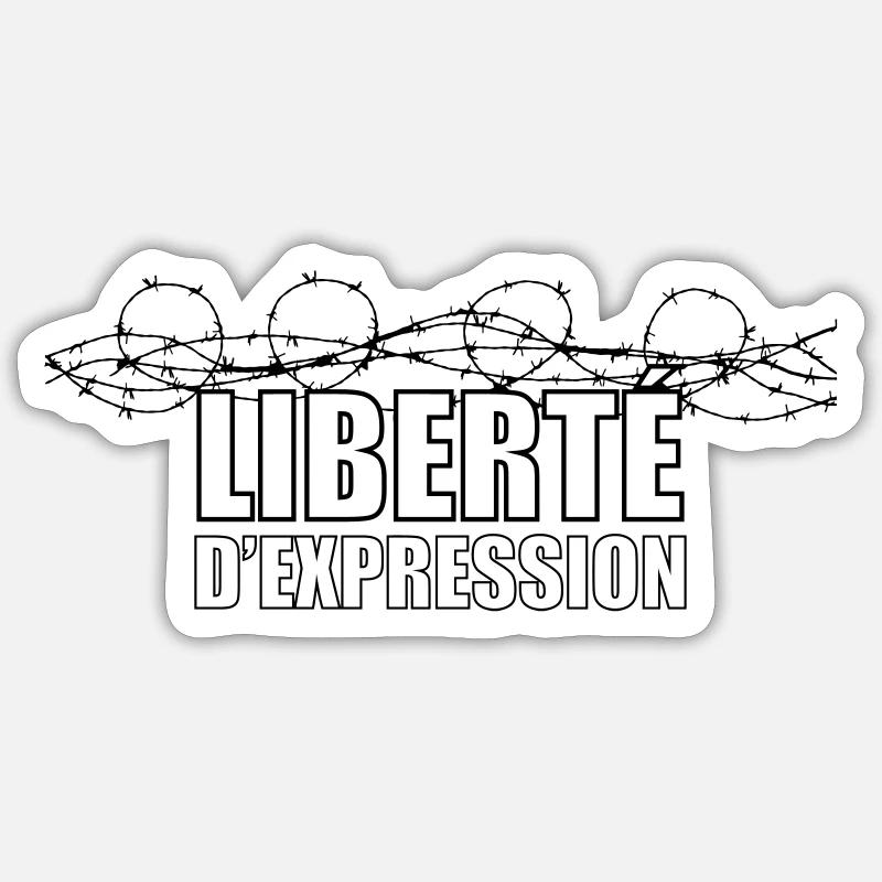 Liberté d'expression Sticker taille S (10 x 10 cm)