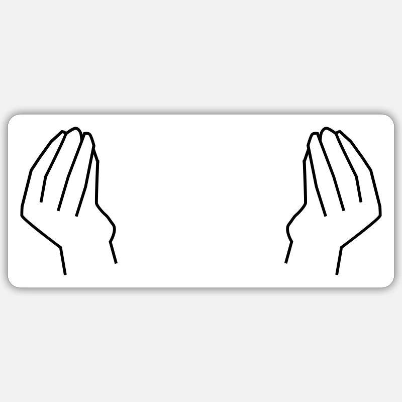 Italy Hands - Sticker size S (10 x 10 cm) - white matte