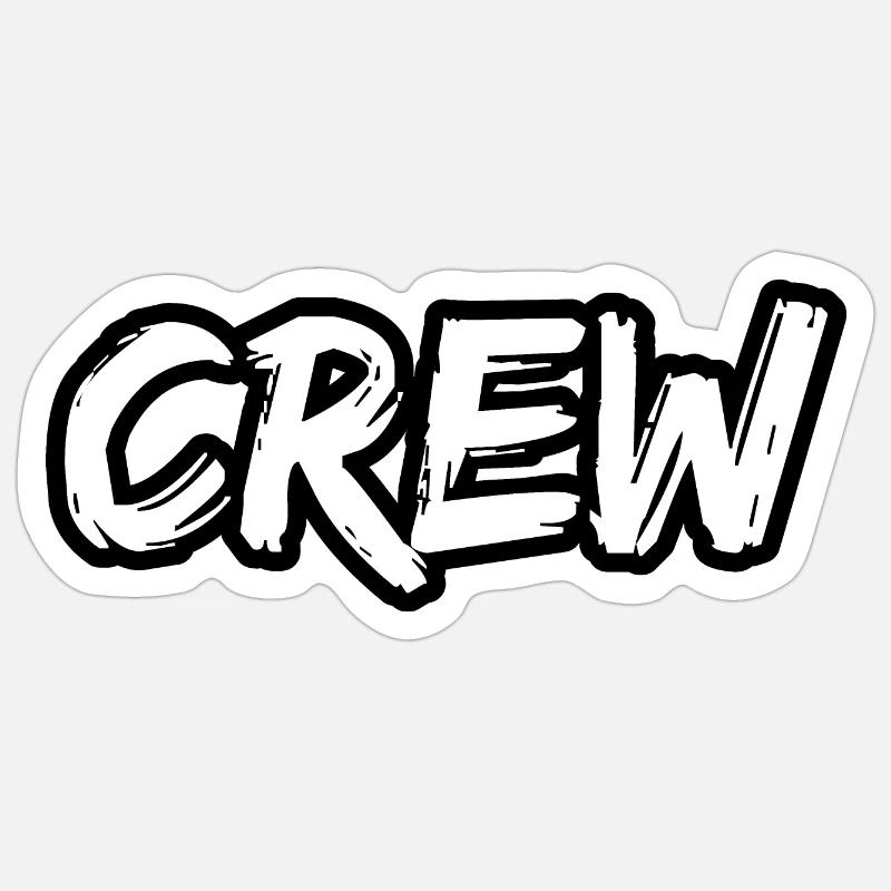 Crew - Sticker Größe S (10 x 10 cm) - Mattweiß