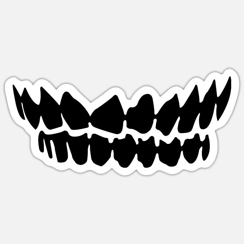 teeth Sticker size S (10 x 10 cm)