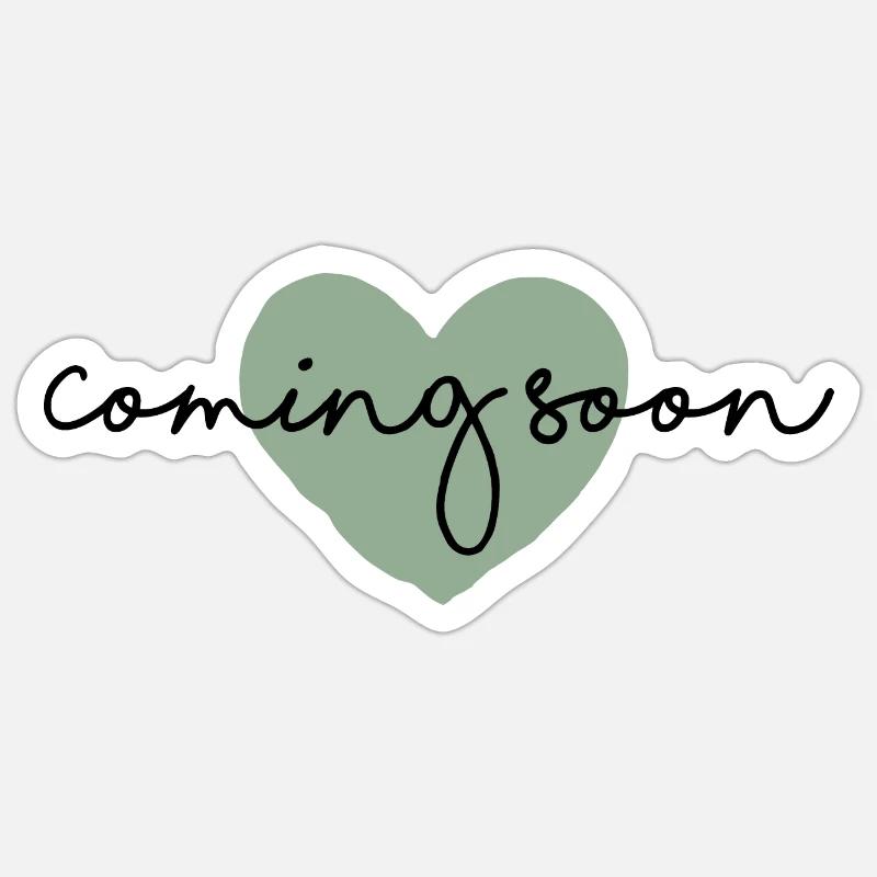 Prochainement - annonce de bébé - Sticker taille S (10 x 10 cm) - blanc mat