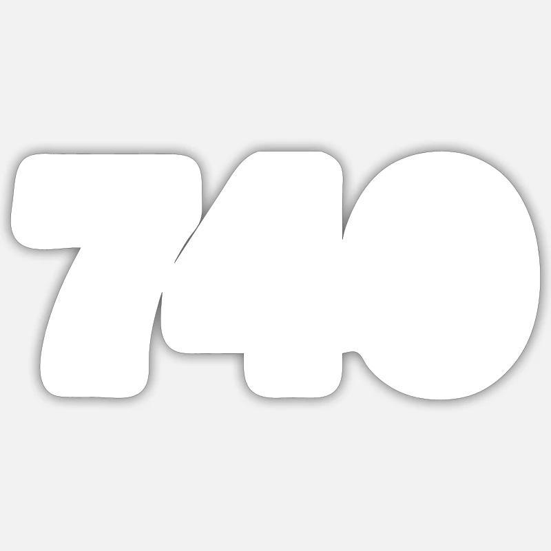 740 - Sticker Größe S (10 x 10 cm) - Mattweiß