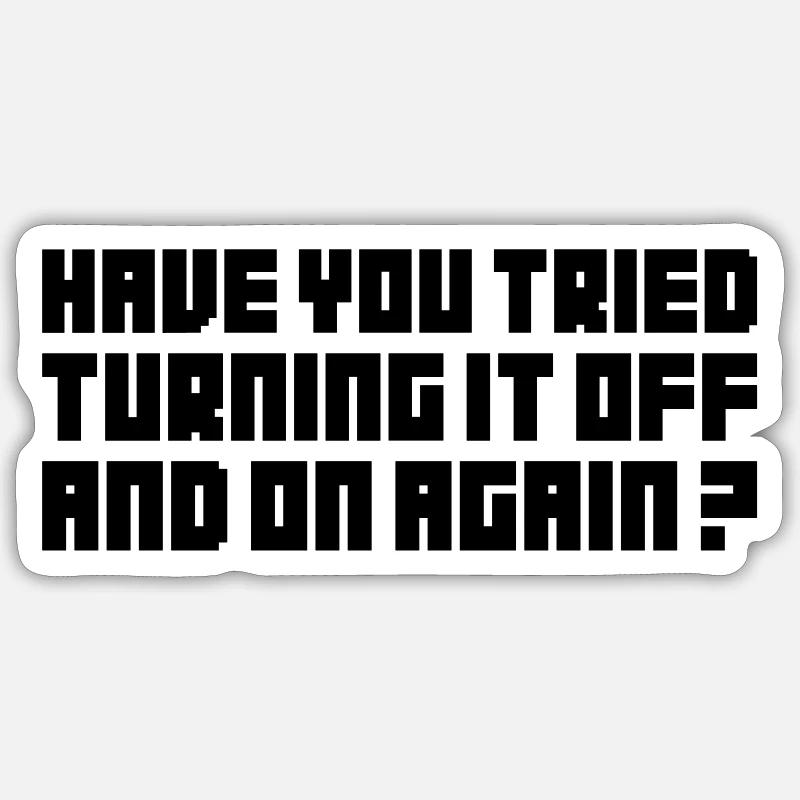 L’éteindre – Nerdiges Computer Statemen - Sticker taille S (10 x 10 cm) - blanc mat