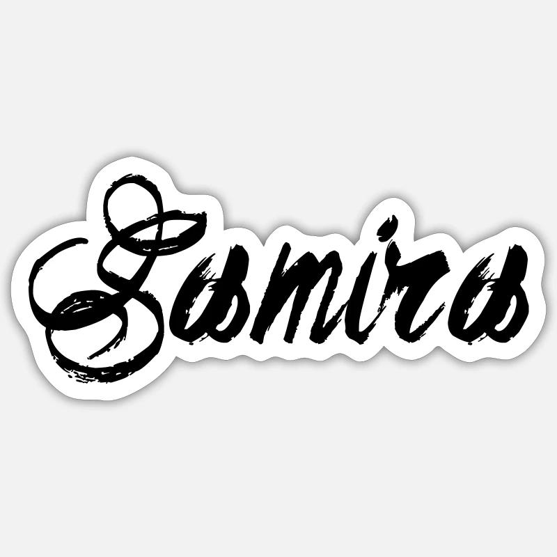 Samira - Sticker taille S (10 x 10 cm) - blanc mat