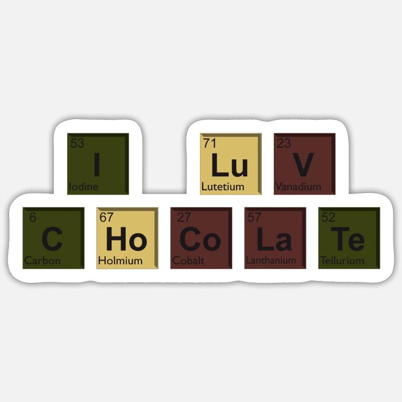 Chocolat - Sticker taille S (10 x 10 cm) - blanc mat