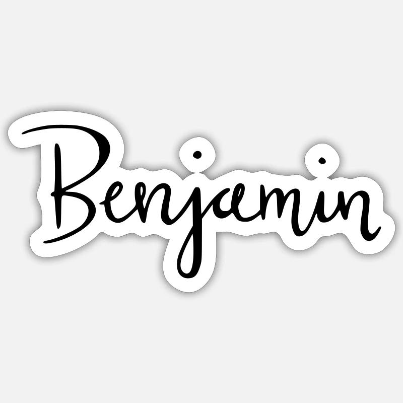 benjamin - Sticker Größe S (10 x 10 cm) - Mattweiß