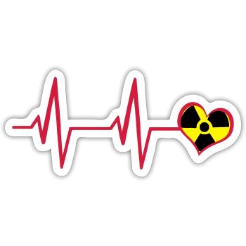 Cardio RX - Sticker Größe S (10 x 10 cm) - Mattweiß - Vorne