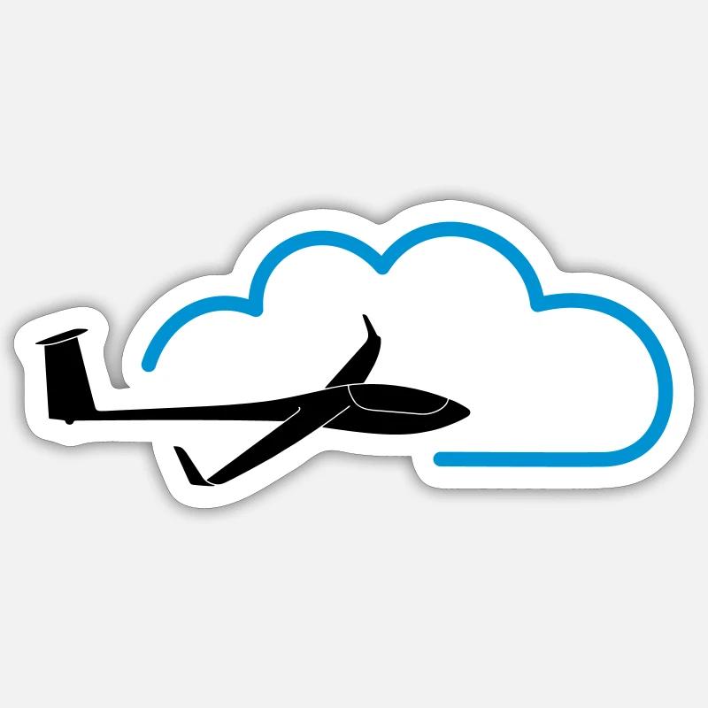 Sticker glider glider pilot gift car Sticker size S (10 x 10 cm)