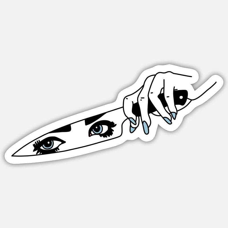 Schlechte Frau - Sticker Größe S (10 x 10 cm) - Mattweiß